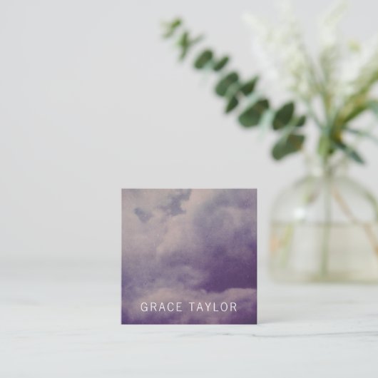 Grunge Dirty Clouds Client Profile Card Set 紹介カード (スタンド正面)