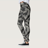 Grunge Distressed Black Streetwear Pattern レギンス (左)