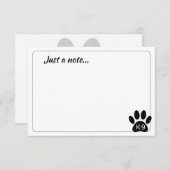 Grunge Distressed Dog Paw K-9 Just a Note ノートカード (正面/裏面)