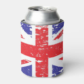 Grunge Distressed UK United Kingdom Flag 缶クーラー (缶正面)