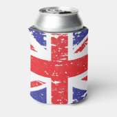 Grunge Distressed UK United Kingdom Flag 缶クーラー (缶裏面)