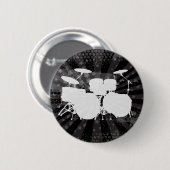 Grunge Drums Black Burst 缶バッジ (正面&裏面)