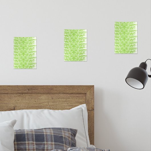 Grunge Lime Green Pattern - Summer Abstract Decor (寝室)