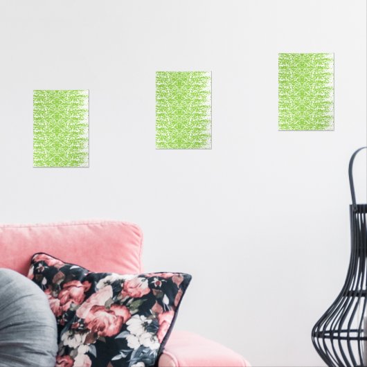 Grunge Lime Green Pattern - Summer Abstract Decor (リビング)