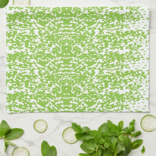 Grunge Lime Green Pattern - Summer Abstract Decor キッチンタオル (折り畳み)