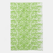 Grunge Lime Green Pattern - Summer Abstract Decor キッチンタオル (縦)