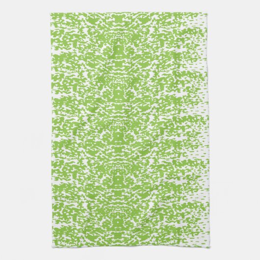 Grunge Lime Green Pattern - Summer Abstract Decor キッチンタオル (縦)