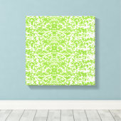 Grunge Lime Green Pattern - Summer Abstract Decor キャンバスプリント (インサイチュ (ウッドフロア))