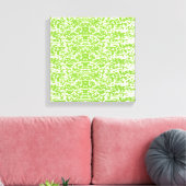 Grunge Lime Green Pattern - Summer Abstract Decor キャンバスプリント (インサイチュ (リビング))