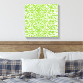 Grunge Lime Green Pattern - Summer Abstract Decor キャンバスプリント (インサイチュ (寝室))