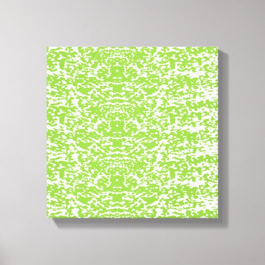 Grunge Lime Green Pattern - Summer Abstract Decor キャンバスプリント (正面)
