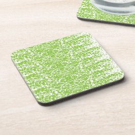 Grunge Lime Green Pattern - Summer Abstract Decor コースター