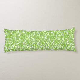 Grunge Lime Green Pattern - Summer Abstract Decor ボディピロー