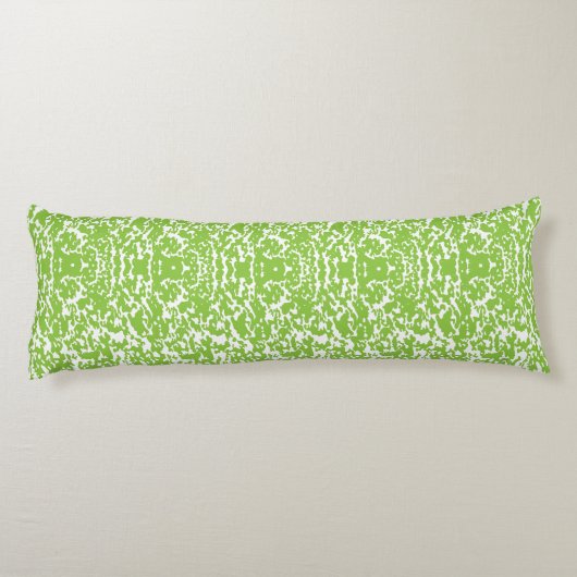 Grunge Lime Green Pattern - Summer Abstract Decor ボディピロー (裏面)