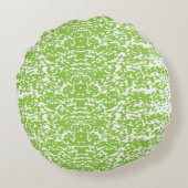 Grunge Lime Green Pattern - Summer Abstract Decor ラウンドクッション (裏面)