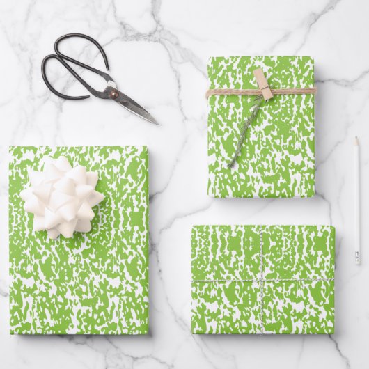 Grunge Lime Green Pattern - Summer Abstract Decor ラッピングペーパーシート (正面)