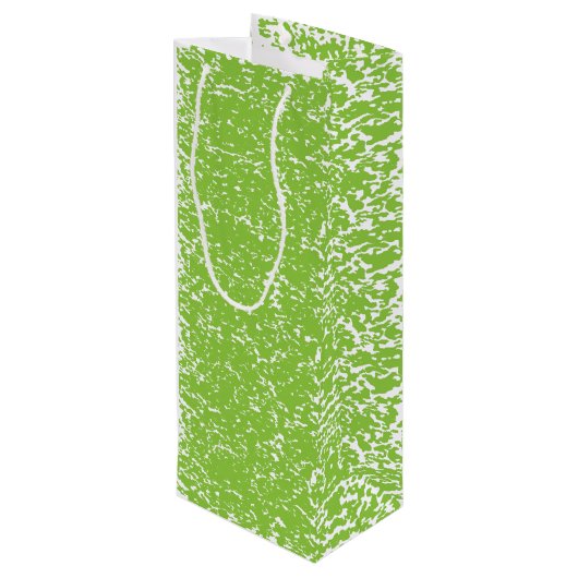 Grunge Lime Green Pattern - Summer Abstract Decor ワインギフトバッグ (裏面アングル)