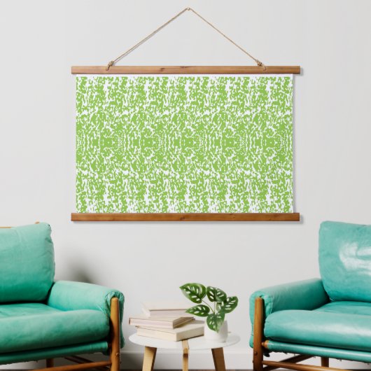 Grunge Lime Green Pattern - Summer Abstract Decor 吊り下げ型タペストリー (リビング)