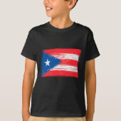 Grunge Puerto Rican flag Tシャツ (正面)