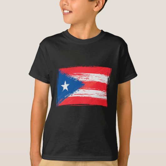 Grunge Puerto Rican flag Tシャツ (正面)