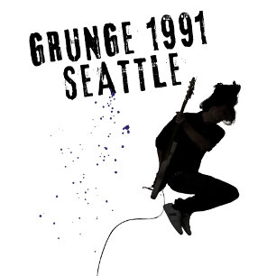 Grunge Seattle 1991ミュージックシーンラブシアトルヴィンタ Tシャツ