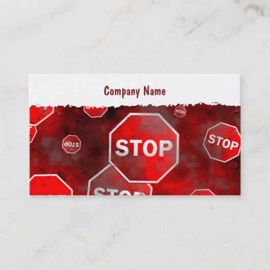 grunge Stop Signs、Company会社名 名刺 (正面)