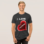 Grunge Style I Love My Girlfriend Heart Design トライブレンドＴシャツ (正面全面)