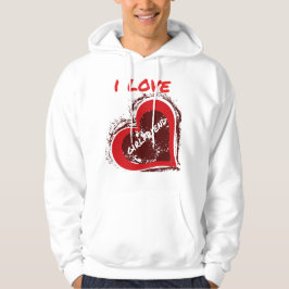 Grunge Style I Love My Girlfriend Heart Design パーカ