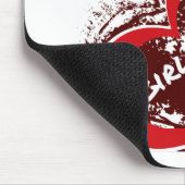 Grunge Style I Love My Girlfriend Heart Design マウスパッド (コーナー)