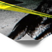 Grunge texture expressive brush strokes ポスター (角)