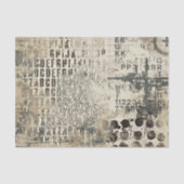 Grunge Tissue Paper with Letters and Numbers 薄葉紙 (正面)