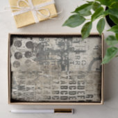 Grunge Tissue Paper with Letters and Numbers 薄葉紙 (ギフト)