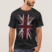 Grunge UK Flag, Great Britain, Punk Style Distress Tシャツ (正面)