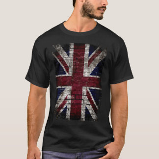 Grunge UK Flag, Great Britain, Punk Style Distress Tシャツ