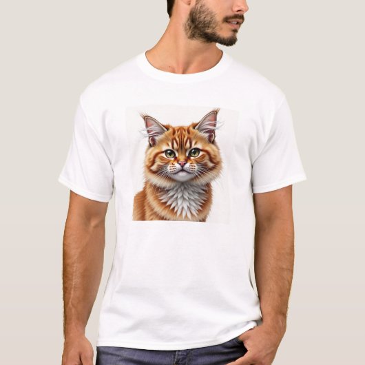 Grungewave子猫:デジタル水色カオス Tシャツ (正面)