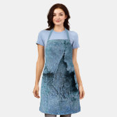 grungyグリッターデニム エプロン (着用した状態)
