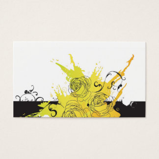 grungyバラプロファイルカード