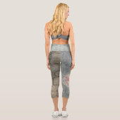 GRUNGYバラ-ヴィンテージ花 カプリレギンス (裏面)