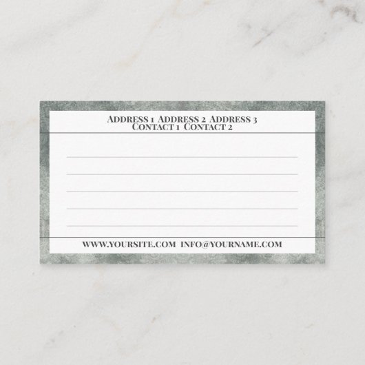 GRUNGYバラ-ヴィンテージ花 名刺 (裏面)