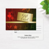 grungyヴィンテージ金ゴールドクリスマスプレゼント証明書 (デスク)