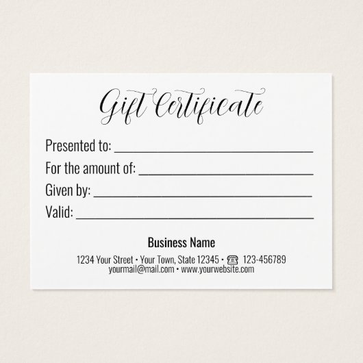 grungyヴィンテージ金ゴールドクリスマスプレゼント証明書 (裏面)