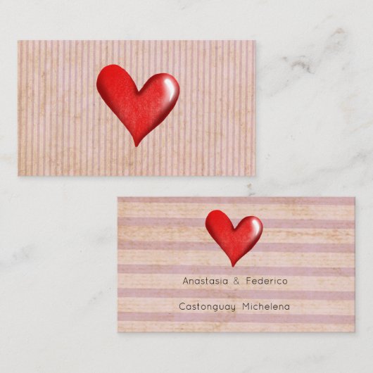 Grungy名刺ハート 名刺 (正面/裏面)