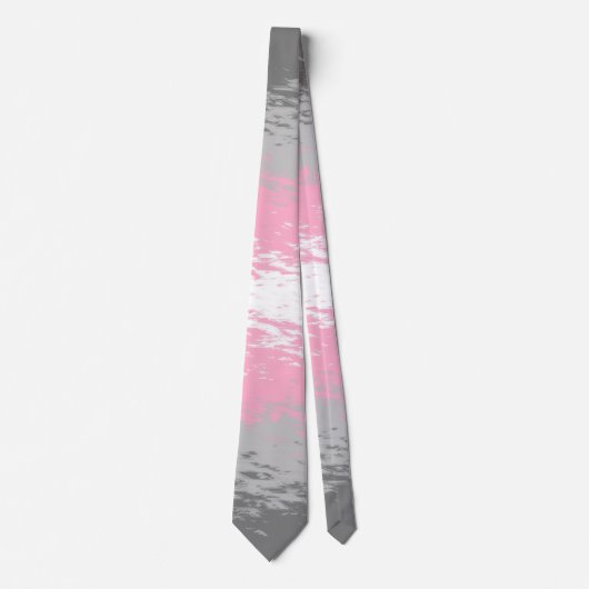 grungy騒々しい粒状抽象芸術デミギルプライドフラグ ネクタイ (正面)