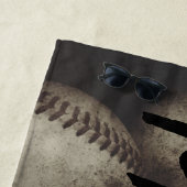 Grungy Baseballs on a Shelf Jersey Number & Name ビーチタオル (インサイチュ)
