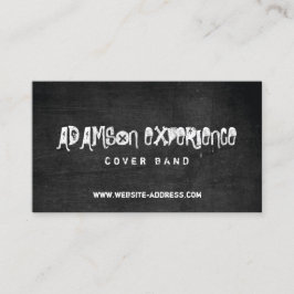 Grungy Black Chalkboard Business Card for Band/DJs 名刺