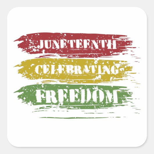 Grungy Junetify、Freedom of Black people スクエアシール (正面)