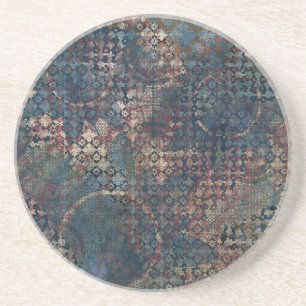 Grungy Patterns with Messy Patchwork of Textures コースター
