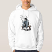 Grungy Skeleton in Hoodie Graphic Art  パーカ (正面)