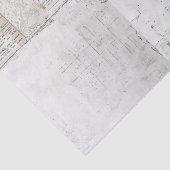 Grungy White Painted Ephemera Newsprint Collage 薄葉紙 (詳細)