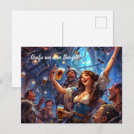 Grüsse aus dem Bierzelt! München ポストカード (正面/裏面)